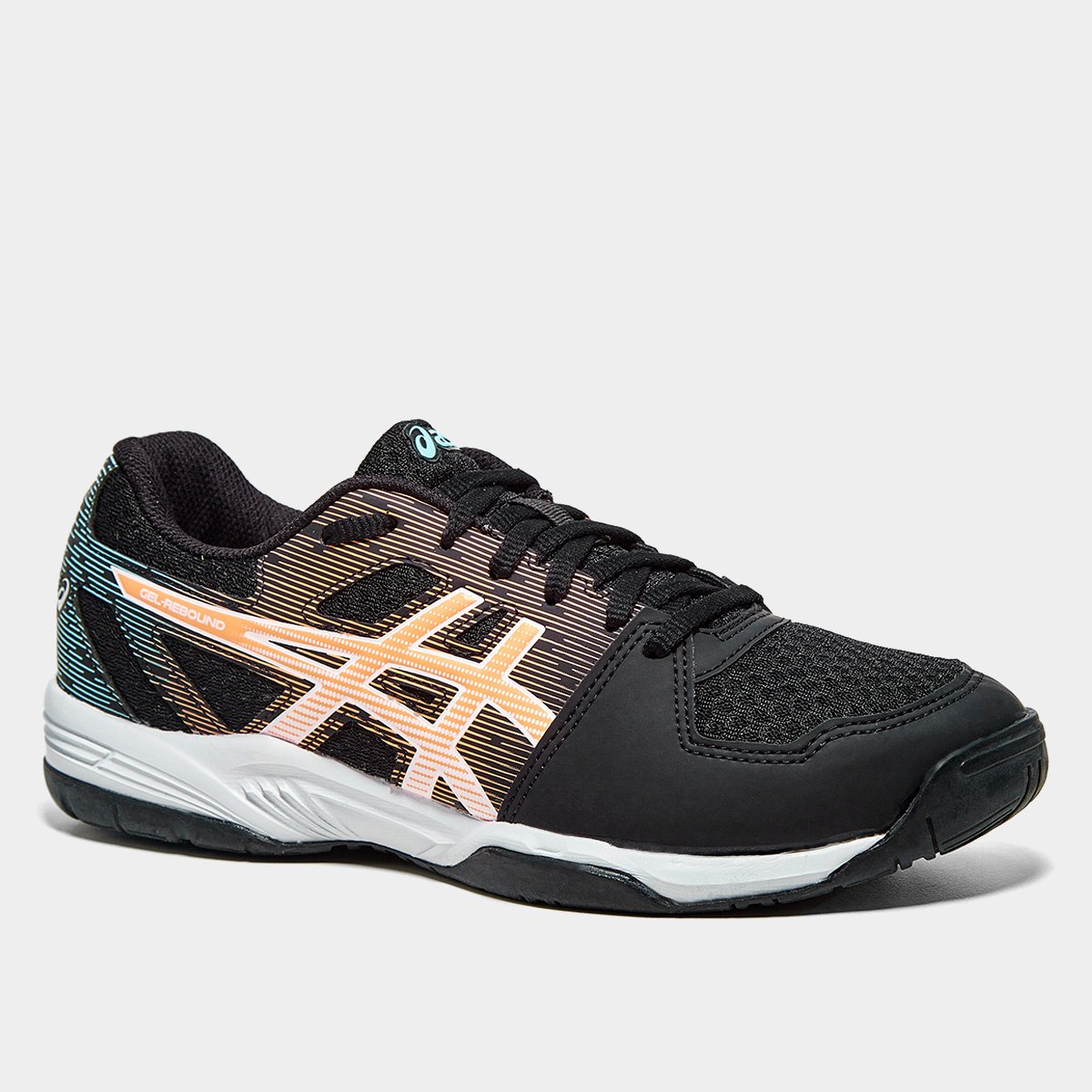 Miniatura Tênis Asics Gel-Rebound Feminino Preto+Laranja - 35