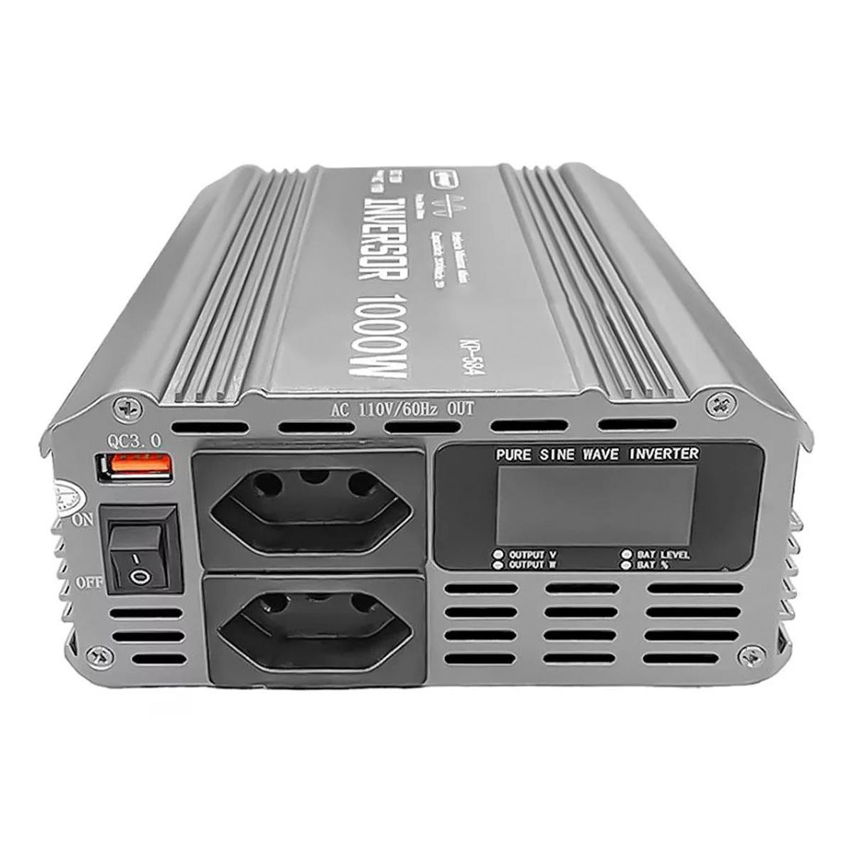 Miniatura Inversor Tensão 1000W Conversor Senoidal Onda Pura 12V 220V