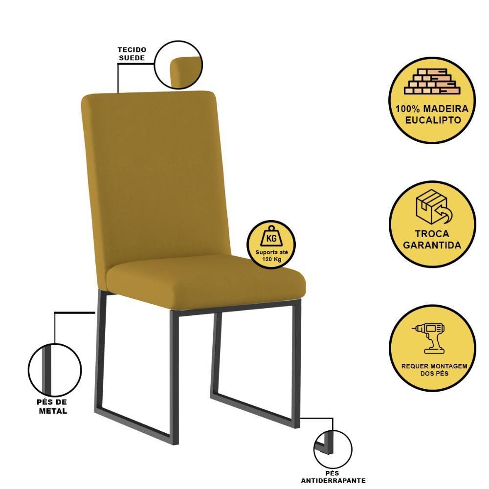 Miniatura Cadeira Estofada Base De Ferro Preto Para Mesa De Jantar Capuccino