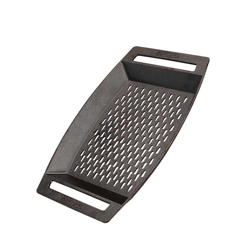 Miniatura Assadeira Grill Ferro Fundido Furada Peixe E Aves