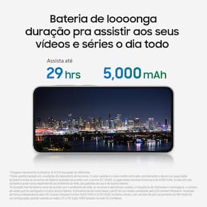 Smartphone Samsung Galaxy A26 Tela 6.7" 256GB 5G Câmera Tripla 50MP Preto