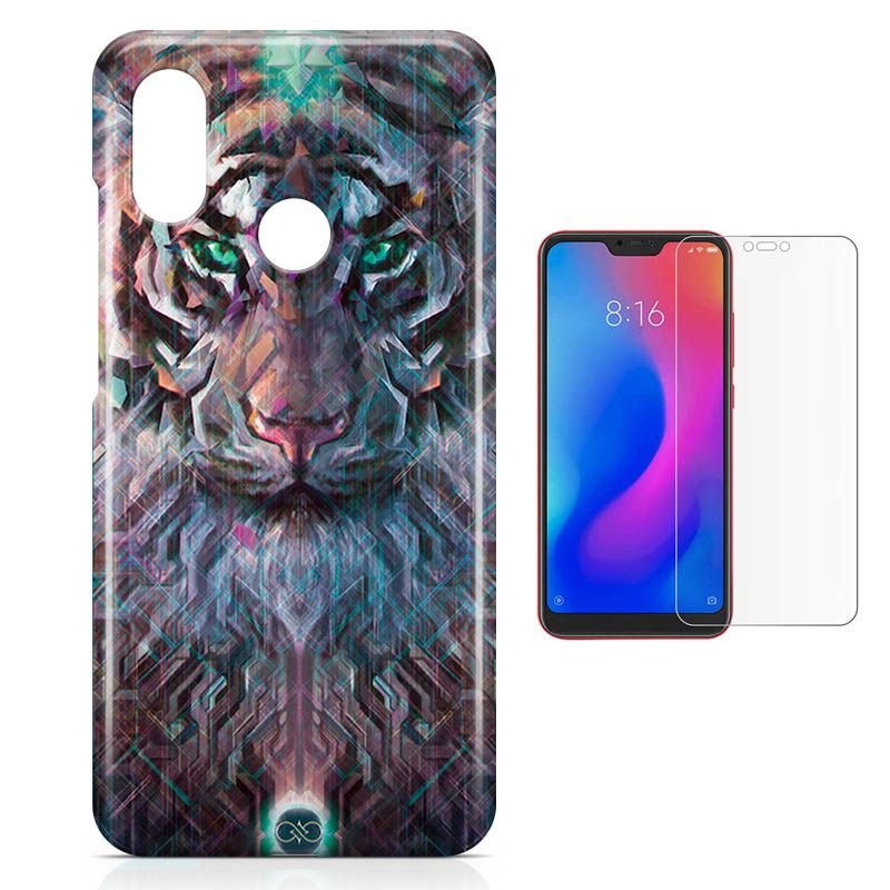Miniatura Kit Capa Xiaomi Redmi Note 6 Pro Tiger e Pelicula