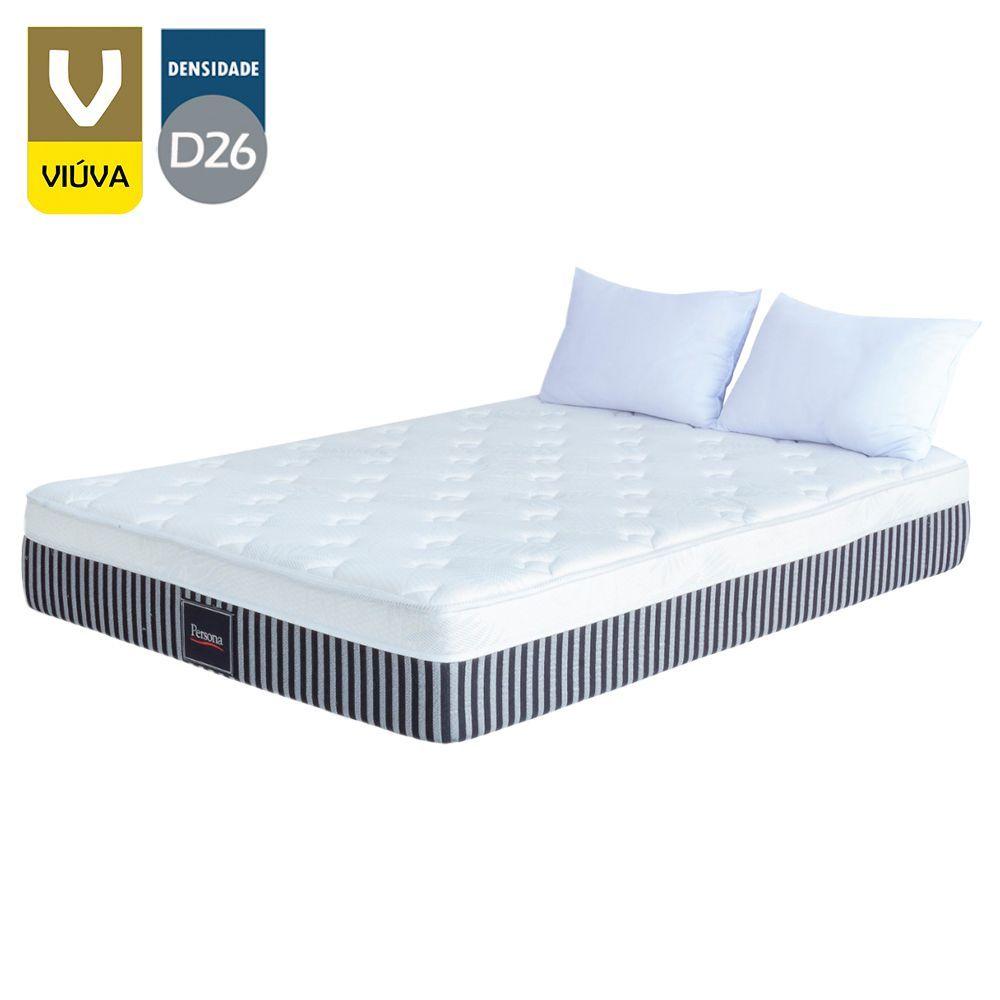 Miniatura Cama Box Baú Viúva Sintético + Colchão Prime Viúva Persona 128x188x77 Cor: Marrom