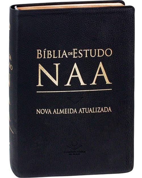 Miniatura Bíblia De Estudo Naa Couro Legítimo Nova Almeida Atualizada