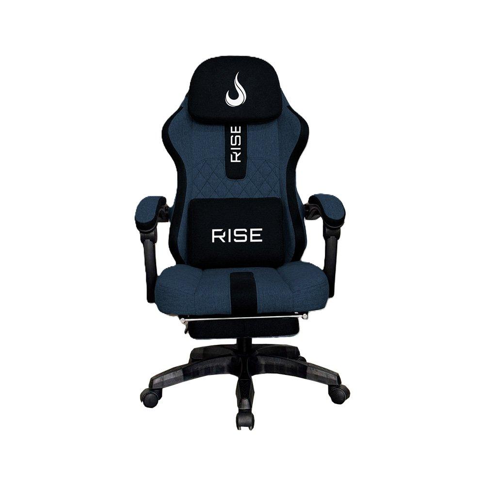 Miniatura Cadeira Gamer Rise Mode Z11, Ângulo Ajustável, Tecido, Azul e Preto - RM-CG-Z11-BB