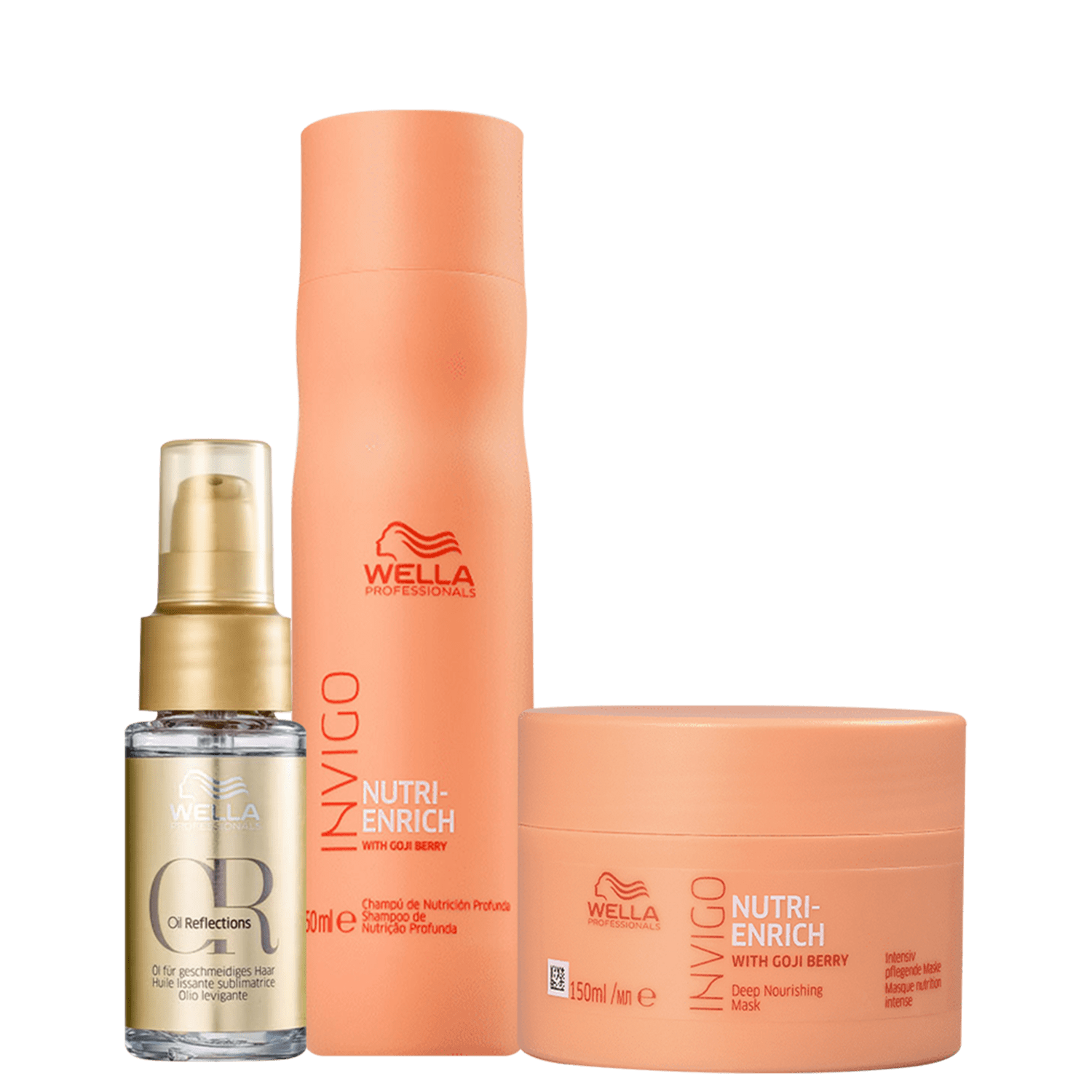 Miniatura Kit Wella Professionals Invigo Nutri-Enrich + Oil Reflections Trio Care (3 Produtos)