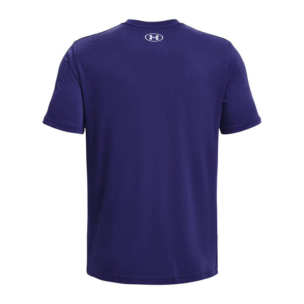 Miniatura Camiseta de Treino Masculina Under Armour Stacked Logo Fill SS Azul - G
