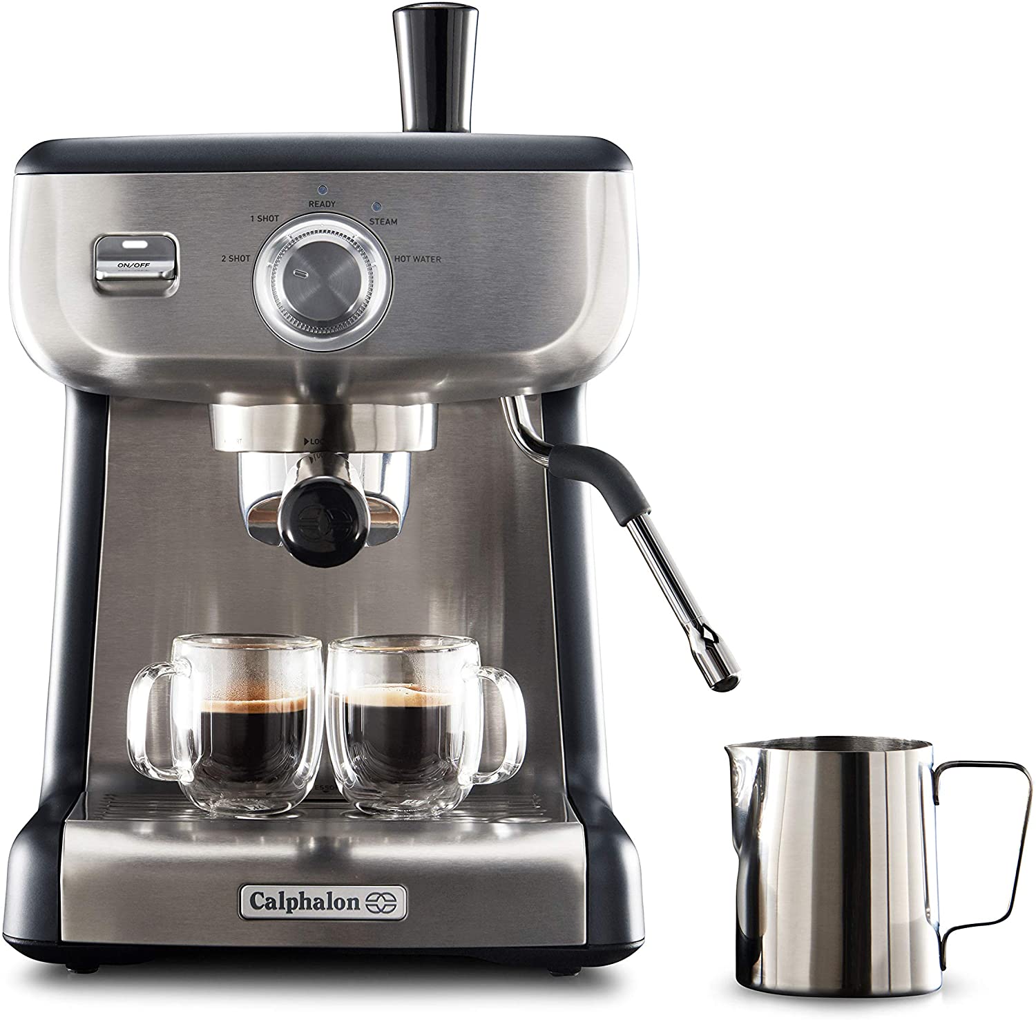 Miniatura Calphalon Máquina de Café iQ Expresso Reservatório 2 L 15 Ba r de Pressão 110V1250W Aço Inox