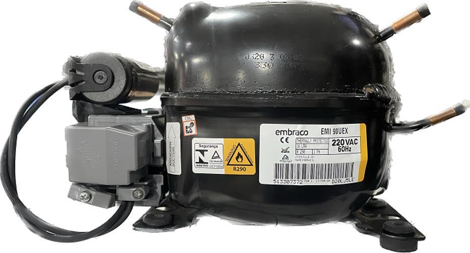 Miniatura Motor Compressor 1/4 Emi90Uex - Em2U3115U Embraco R290 220V