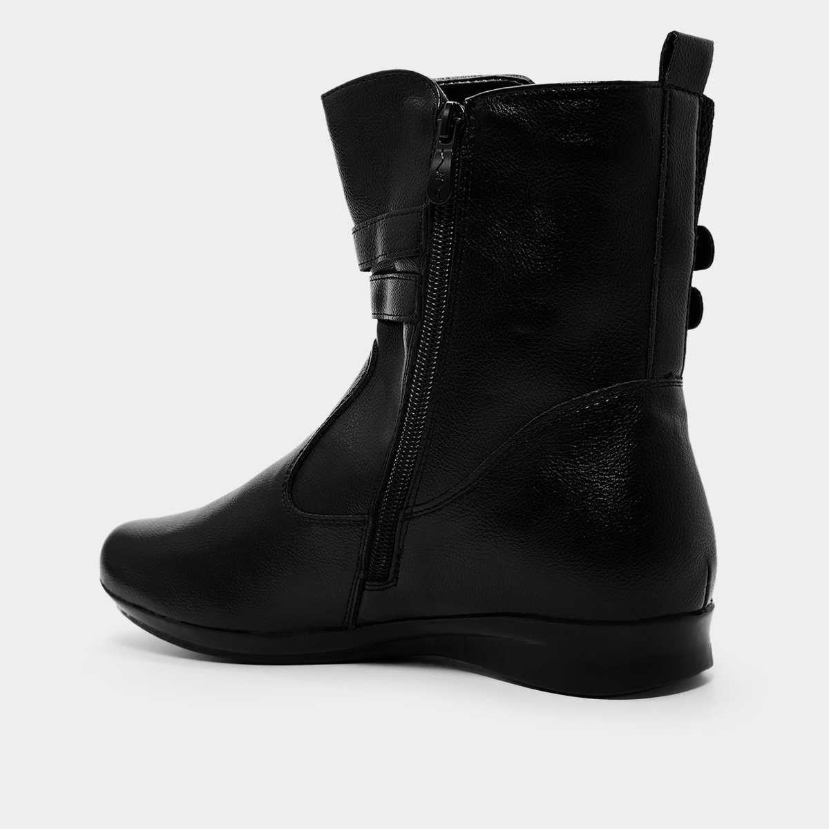 Miniatura Bota Mooncity Rasteira Cano Curto Feminina Preto - 34