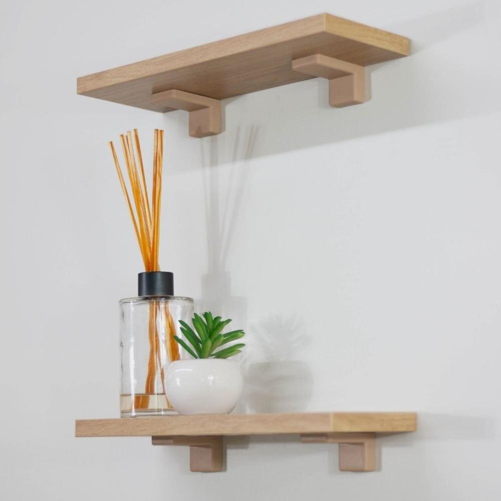 Kit de Prateleiras Elan 300x100x15 com Suporte Organização Decoração Itapuã