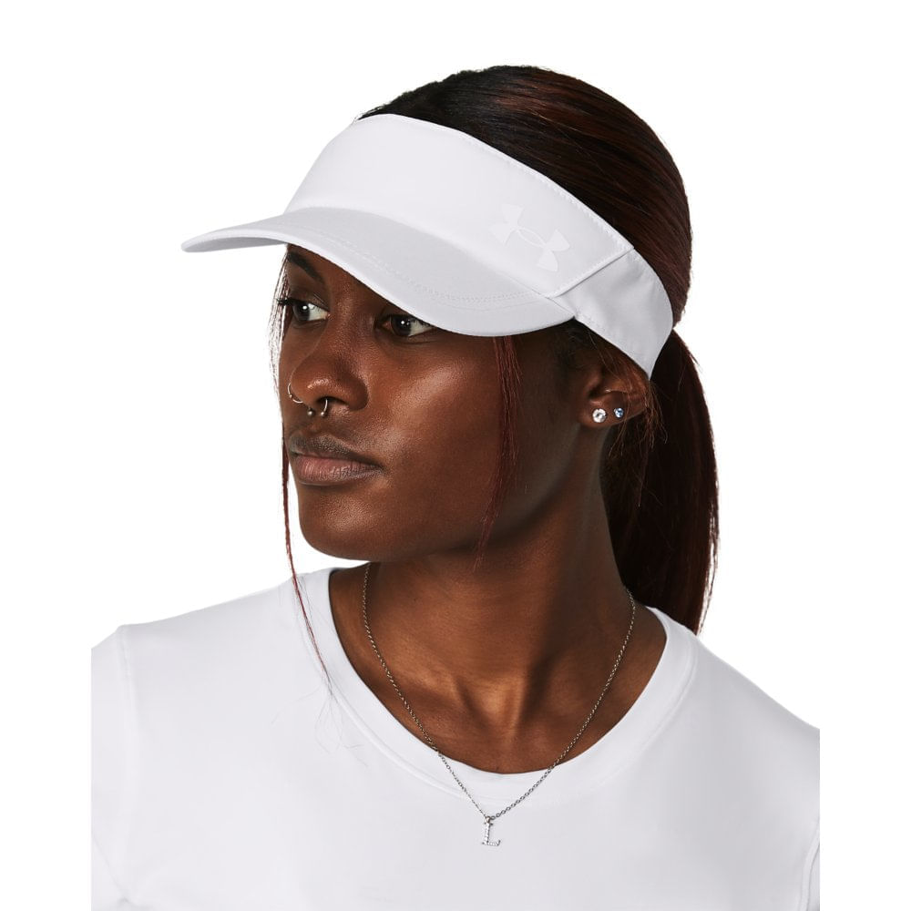 Miniatura Viseira de Corrida Feminina Under Armour Iso-Chill Launch Branco