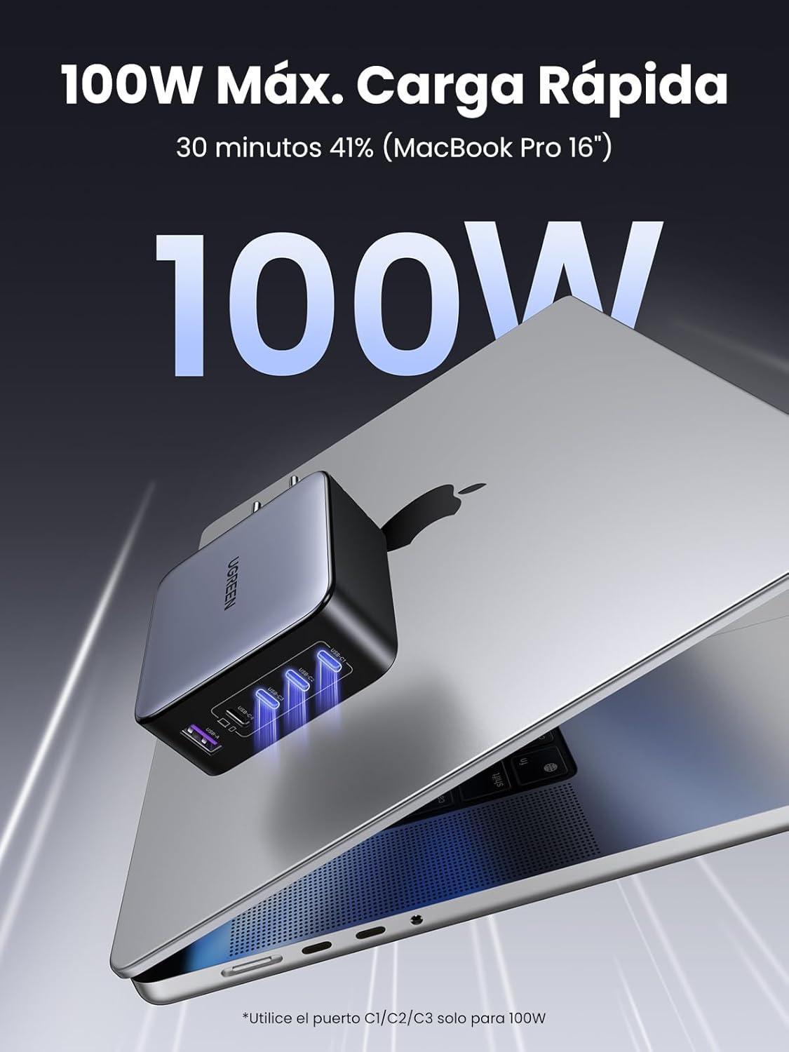 Miniatura Fonte Carregador De Parede Ugreen 100W 5 Em 1