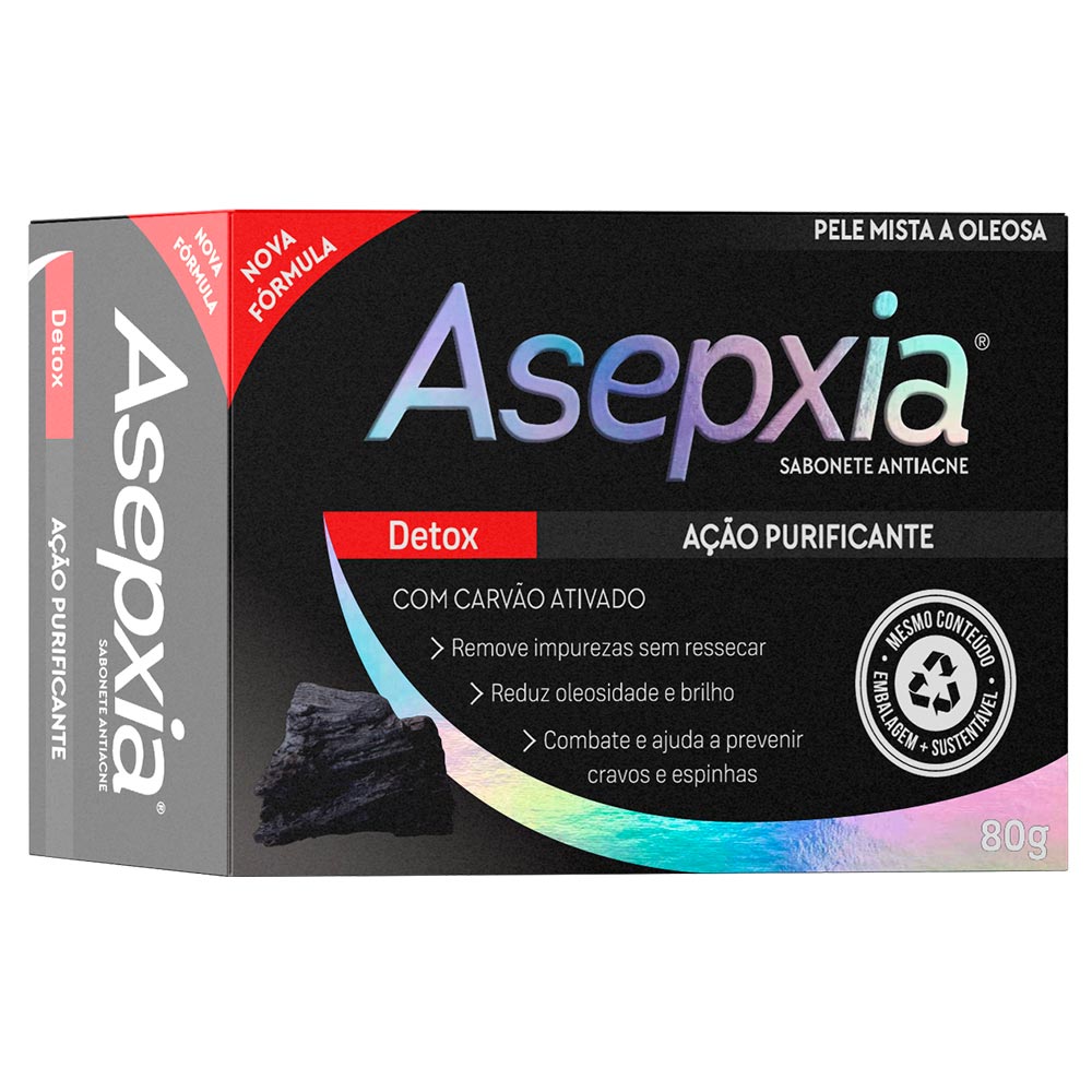 Miniatura Sabonete Antiacne Asepxia Detox 80g