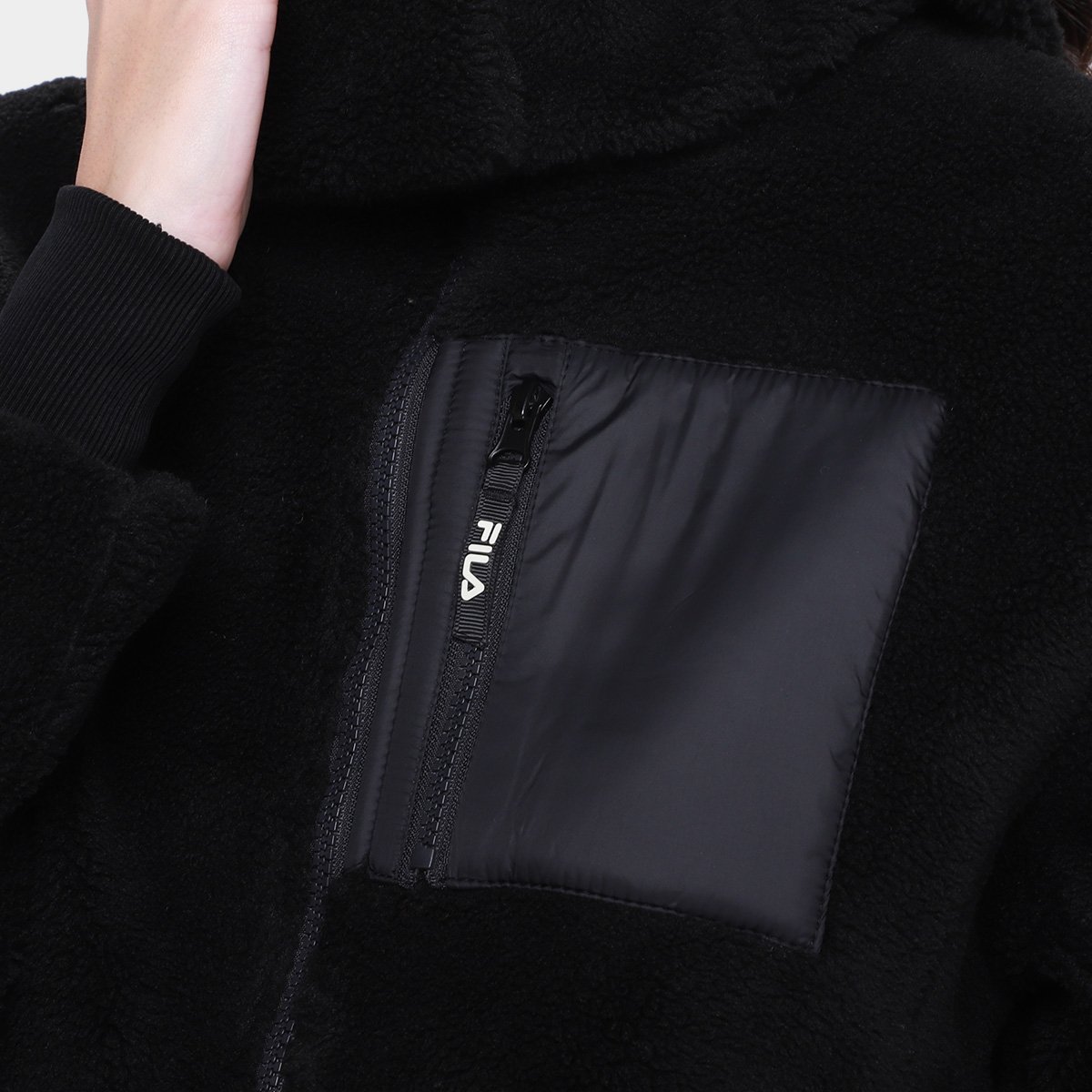 Miniatura Jaqueta Fila Sherpa Feminina Preto - GG