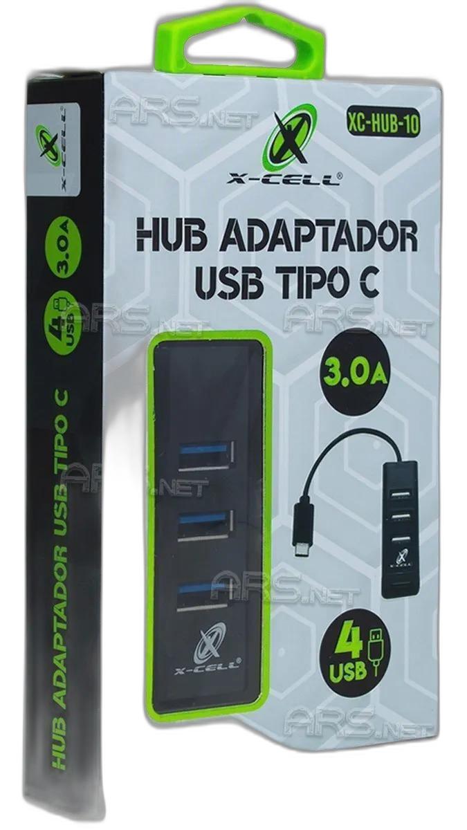 Miniatura Adaptador Usb Tipo C 3.0 Hub 4 Portas Preto Mouse Teclado