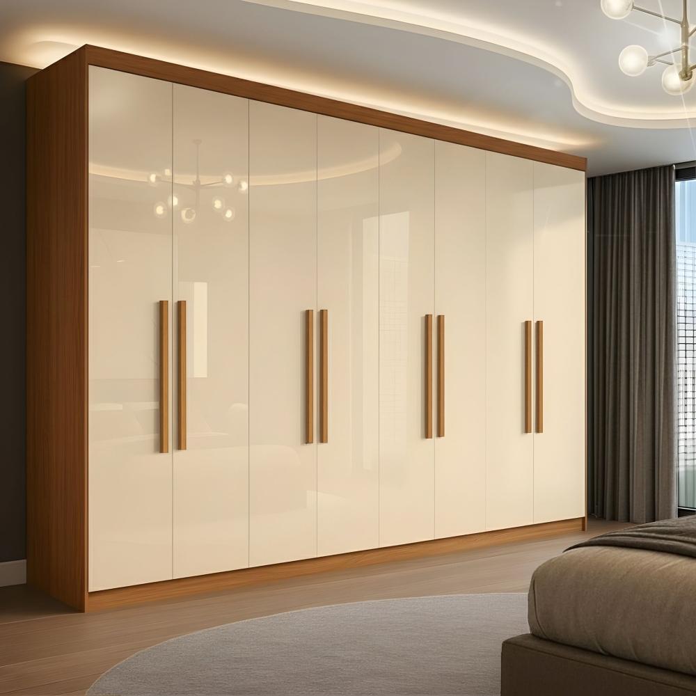 Guarda Roupa Casal 8 Portas 4 Gavetas Paris Espresso Móveis