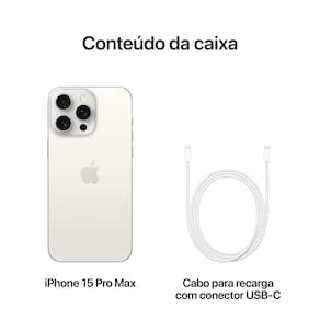 Apple iPhone 15 Pro Max 512GB - Titânio Branco