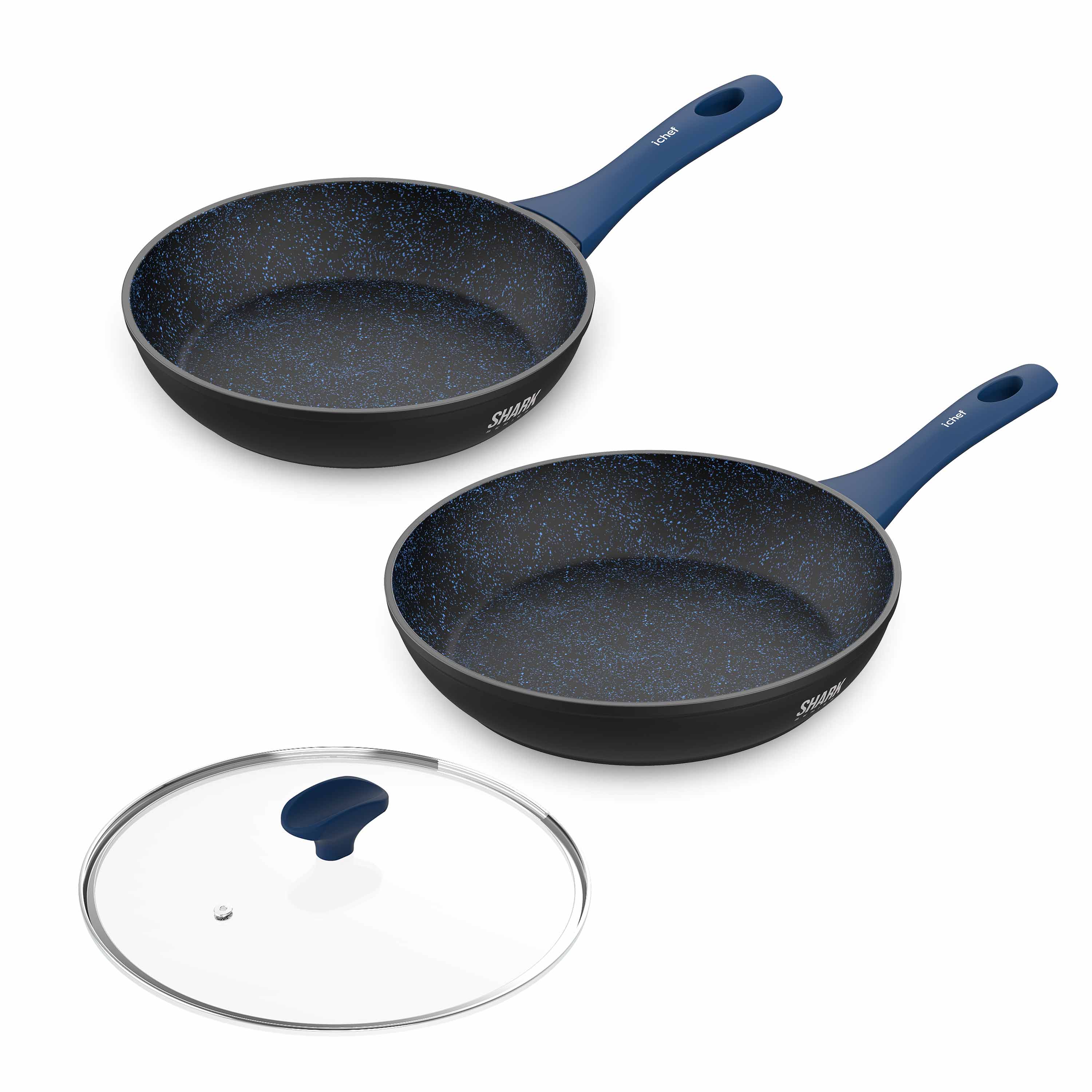 Miniatura Panelas Ichef Home Azul Sauté Grand 24cm e Sauté Petit 20cm com Tampa 24cm | Home Azul