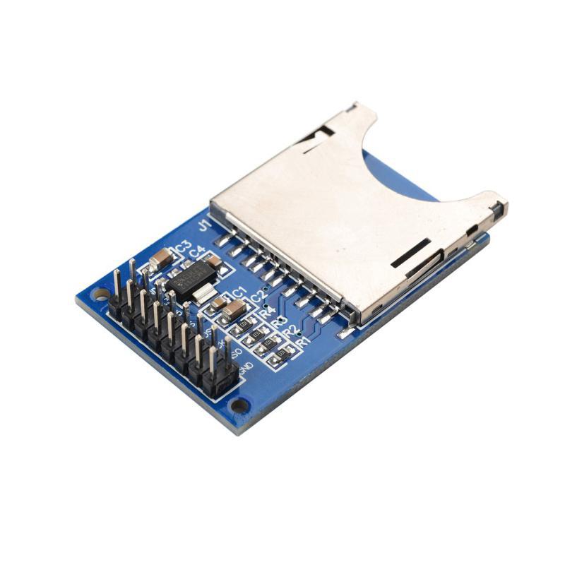 Miniatura Módulo Cartão Leitor Sd Para Arduino Automação Pic Robótica 3,3V / 5V - SPI - FAT16 ou FAT32 - Mosi, SCK, Miso e CS