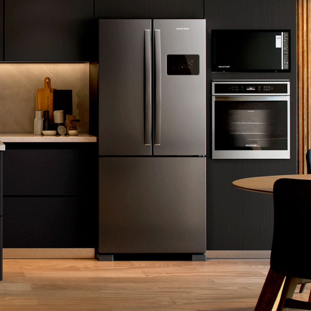 Geladeira Brastemp Frost Free French Door A+++ 554 litros cor Inox - BRO85AK 110V
