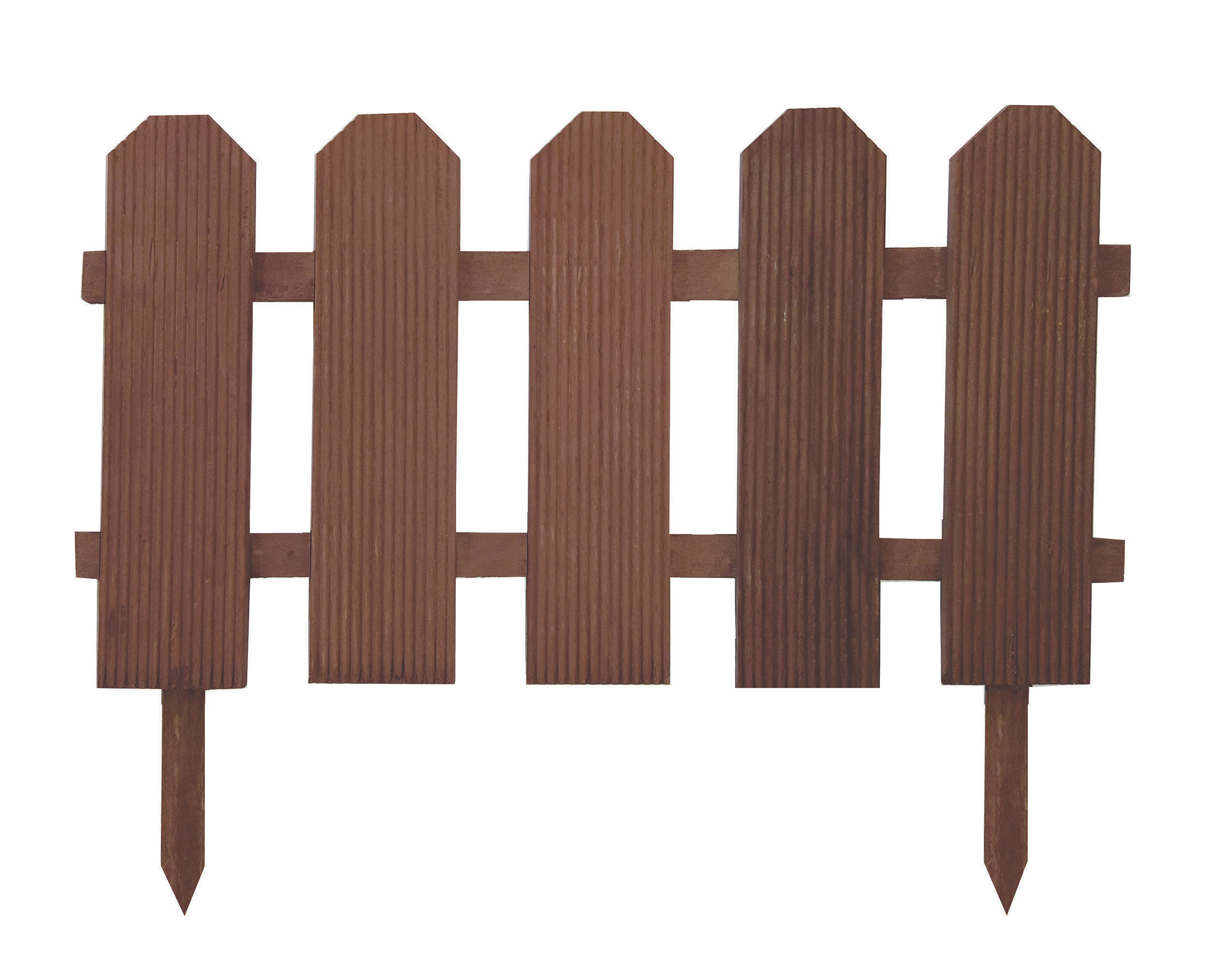 Miniatura Kit 5 Metros Cercas Para Jardim 50X40Cm Modelo Colonial P 40cm - Marrom - 50cm - Madeira resistente ao tempo