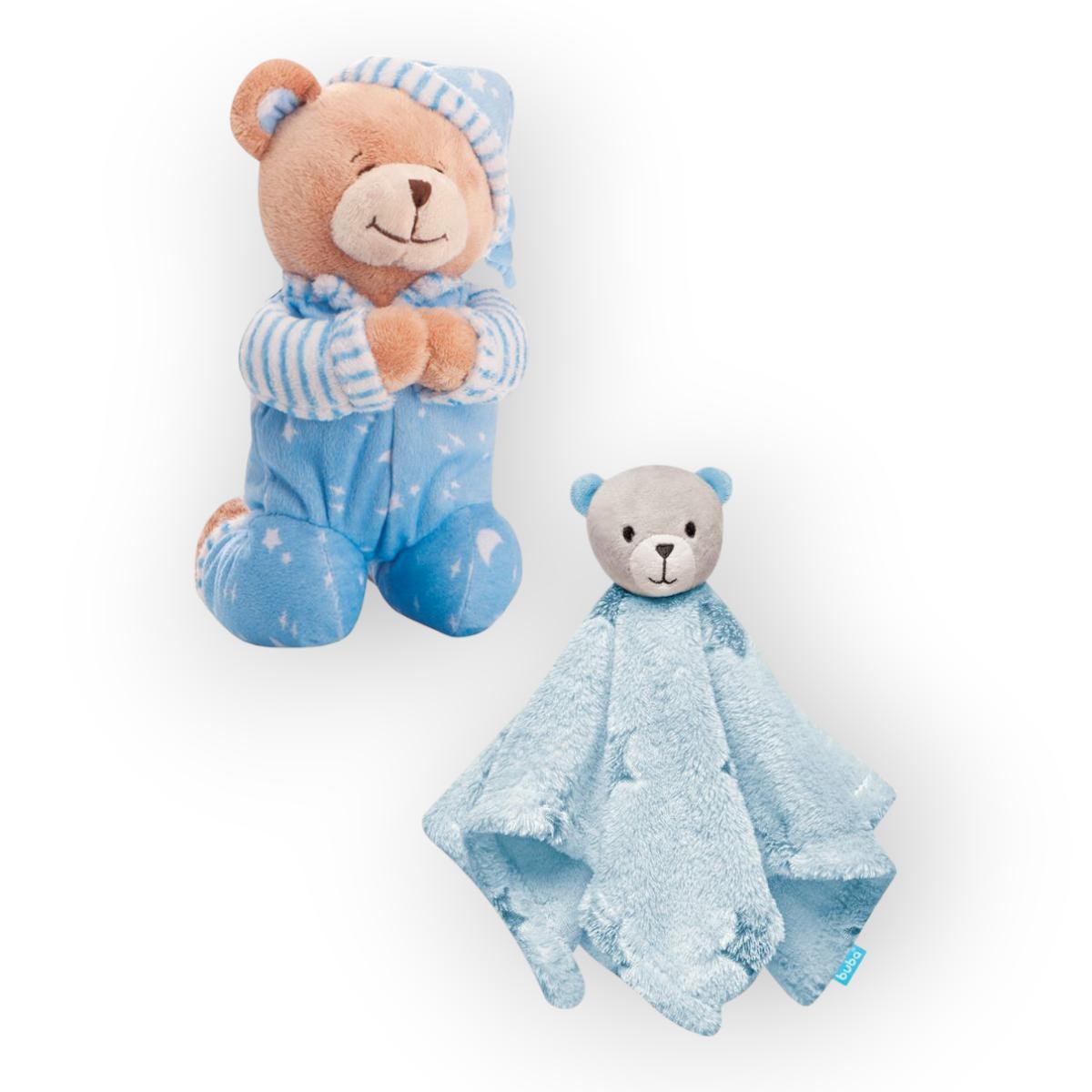 Miniatura Kit Ursinho Infantil Pelucia Bebe Antialergico Grande 24 Cm
