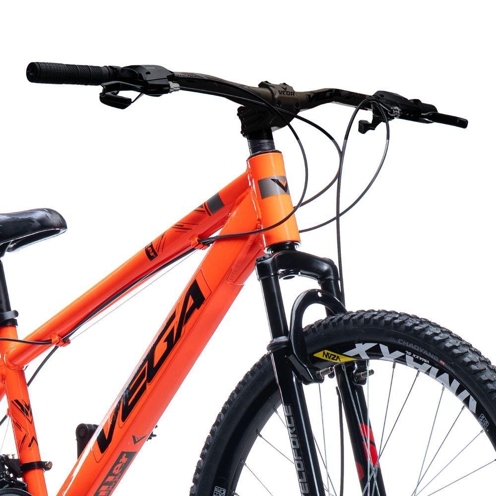 Miniatura Bicicleta Tipo Vikingx Vega Psico Aro 26 21 Vel Freio Disco Laranja Neon