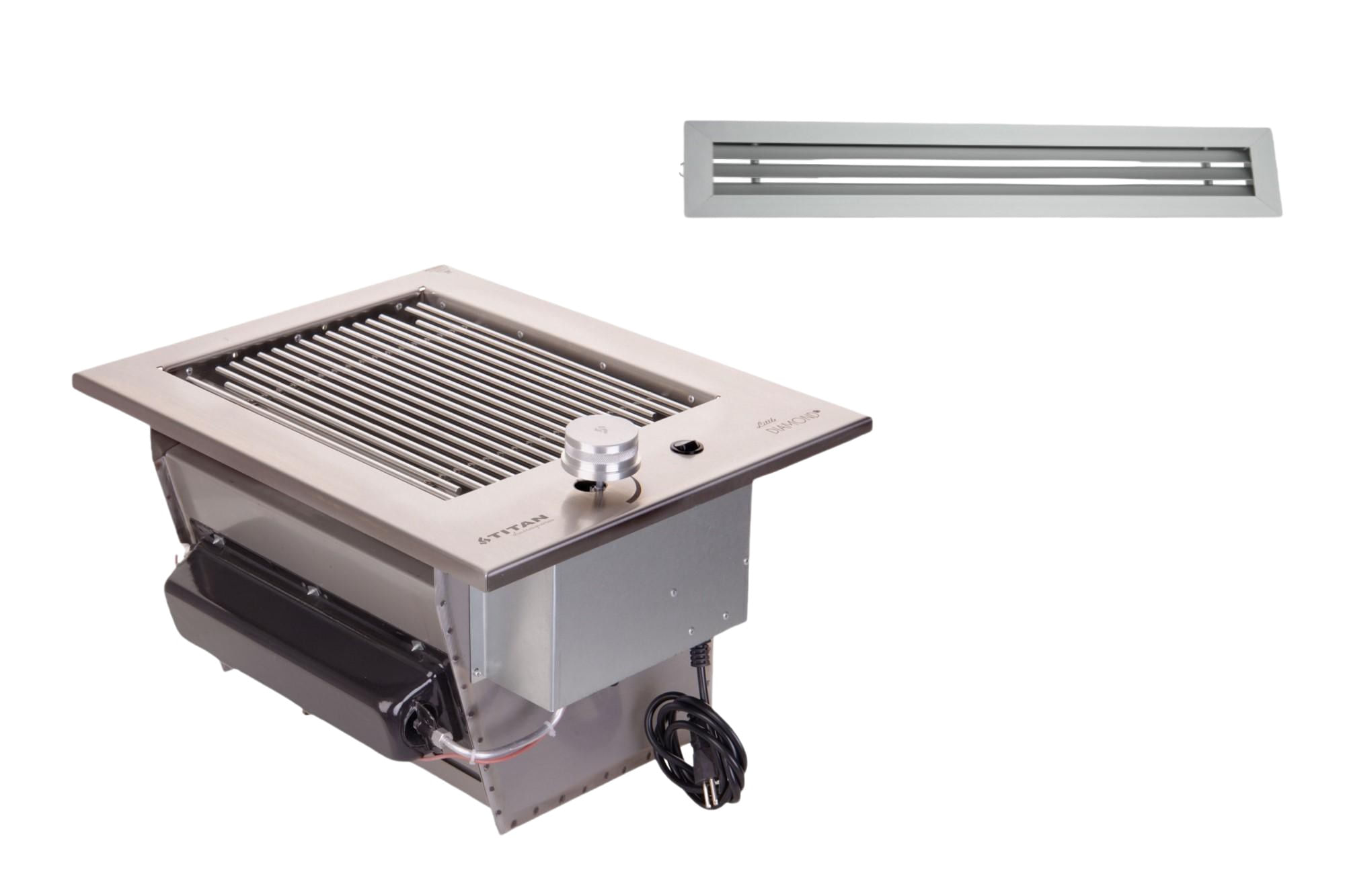 Miniatura Grill De Embutir Diamond Little Titan Gás Natural +Veneziana