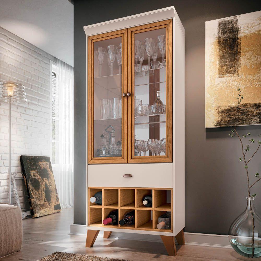 Cristaleira Adega órfeo E Buffet Sinfonia H01 Off White/cinamomo - Mpozenato