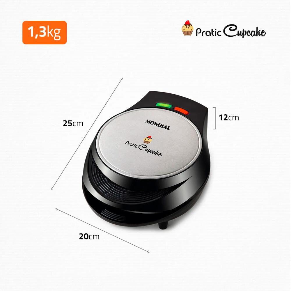 Maquina Cupcake Maker Pratic Ck-01 Preto/Inox 1000W 127V