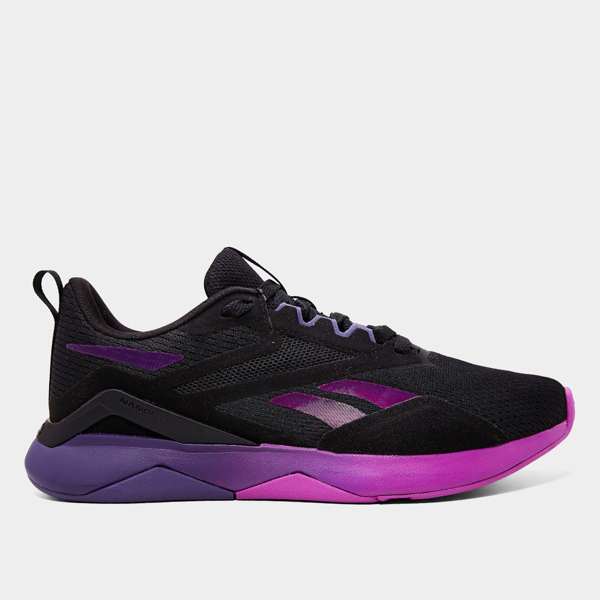 Miniatura Tênis Reebok Nanoflex TR 2 Feminino Preto+Roxo - 35