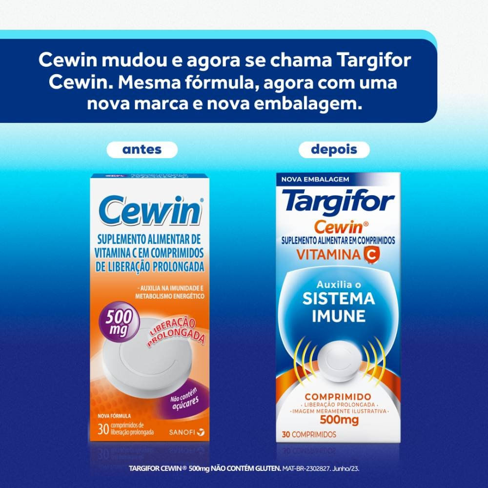 Miniatura Vitamina C Targifor Cewin 500mg 30 Comprimidos