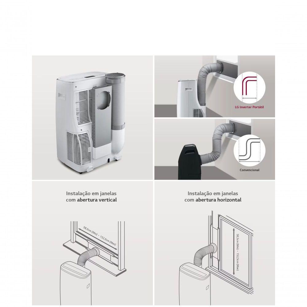 Ar Condicionado LG Dual Inverter AI Portátil 14.000 BTUs Frio 110V