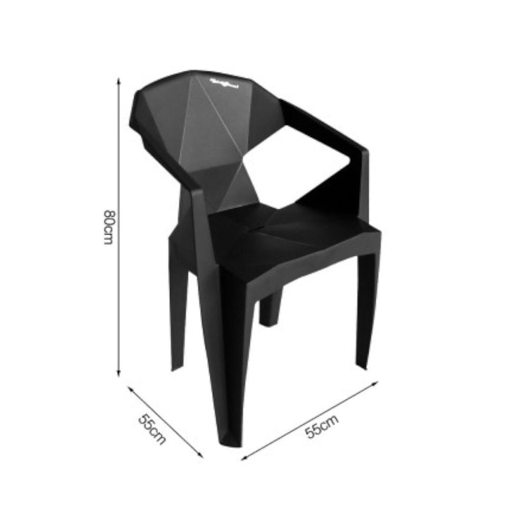 Miniatura Conjunto Sala De Jantar Redonda Industrial 1,50 Com 6 Cadeiras Pretas New Alegra Marrom