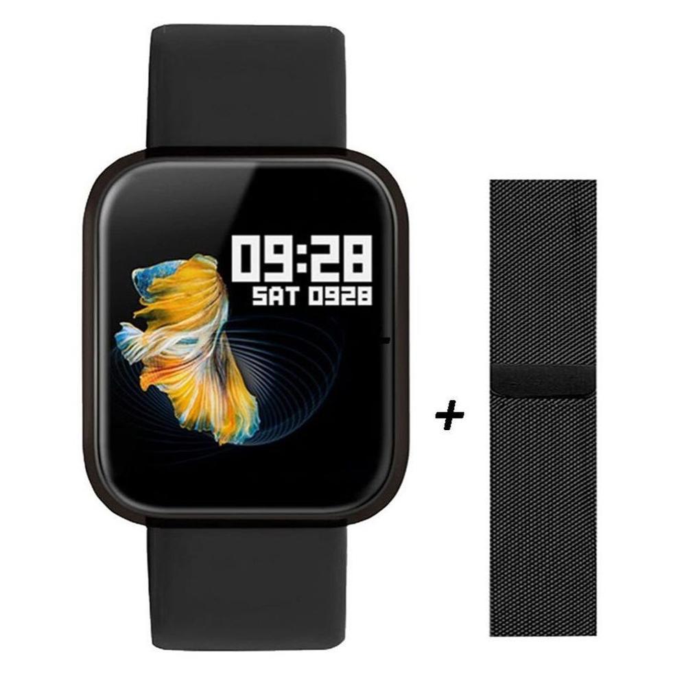 Miniatura Relógio Inteligente Smart P70 Esportivo Cardíaco 2 Pulseiras Homologação: 25911203111