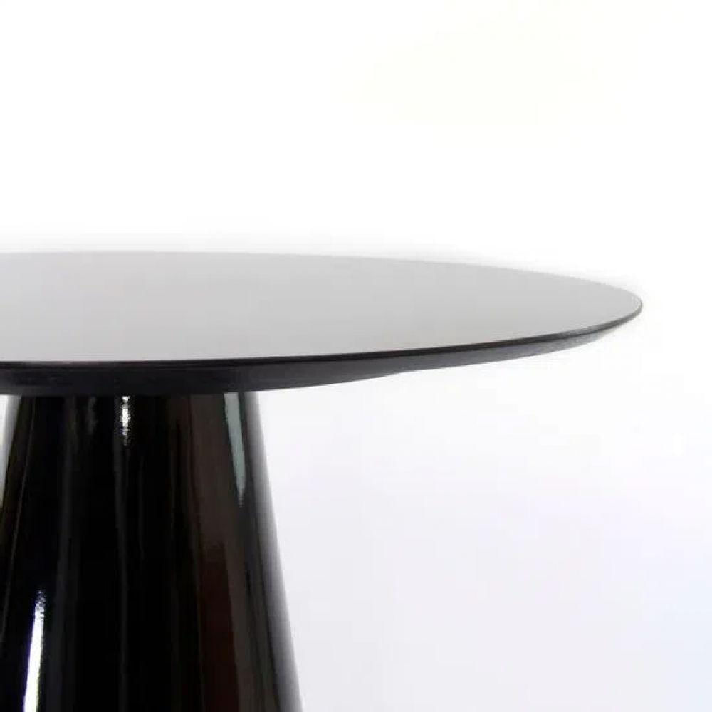 Miniatura Mesa de Jantar Cone 90cm Laqueada Preto
