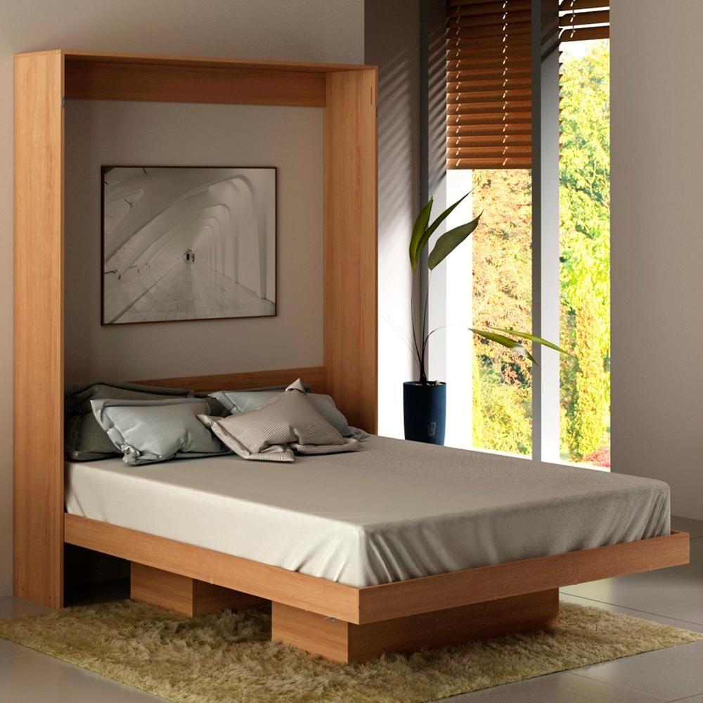 Miniatura Cama Retratil De Parede Casal Cm8016 Amendoa