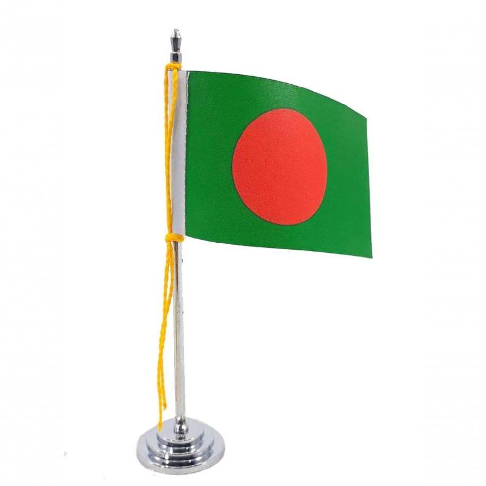Miniatura Mini Bandeira De Mesa Bangladesh 15 Cm Poliéster