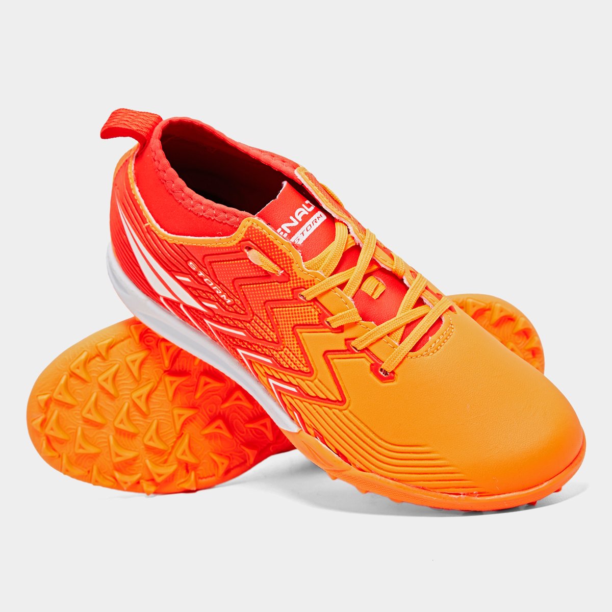 Miniatura Chuteira Society Penalty Storm Y-3 Masculina Laranja+Branco - 28