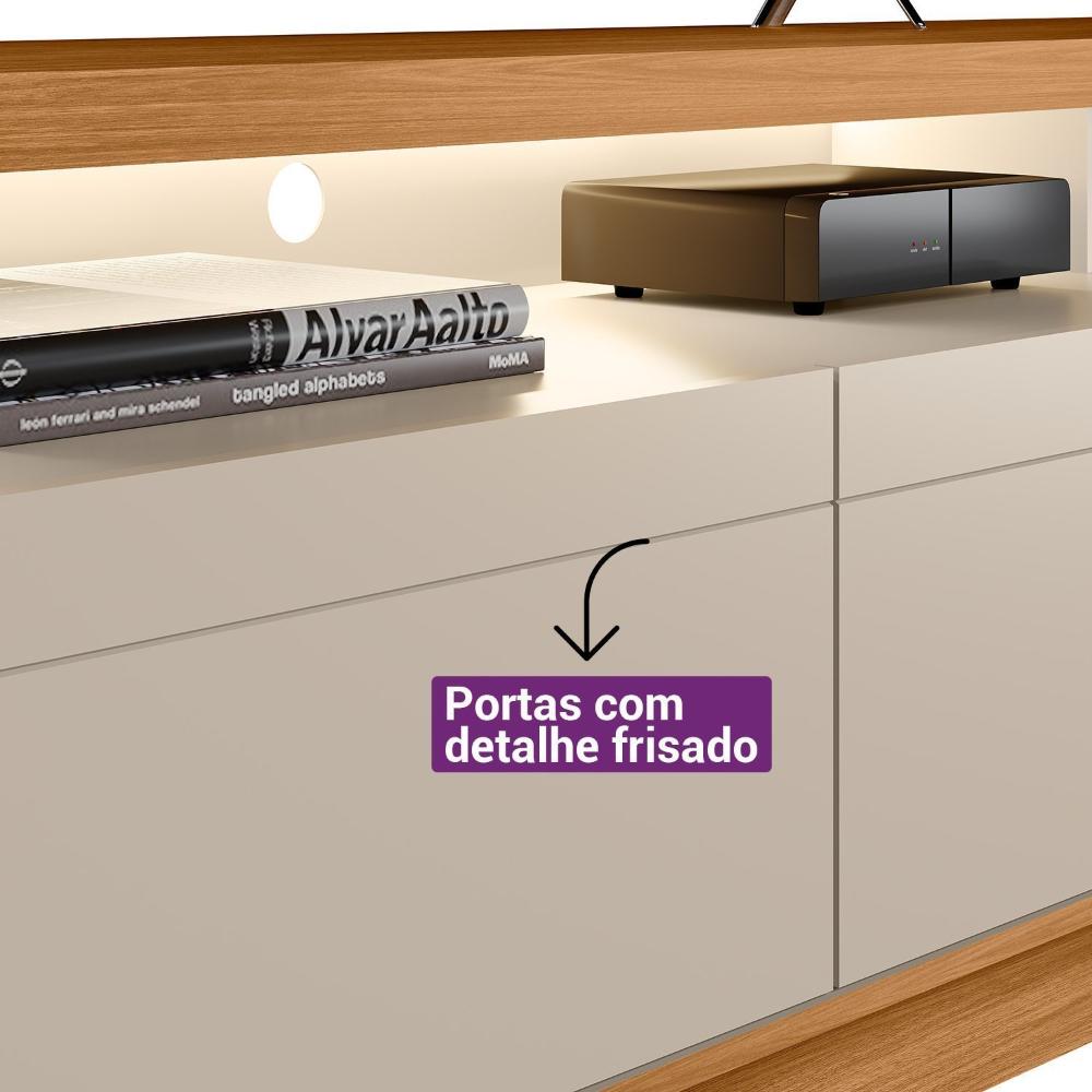 Conjunto Rack Cronos 1.8 com Kit Fita LED 1 Fita (1600mm) Nature/ Off White