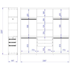 Miniatura Guarda-Roupa Casal Bartira Genova com 6 Portas e 3 Gavetas - 236,7cm de largura Areia