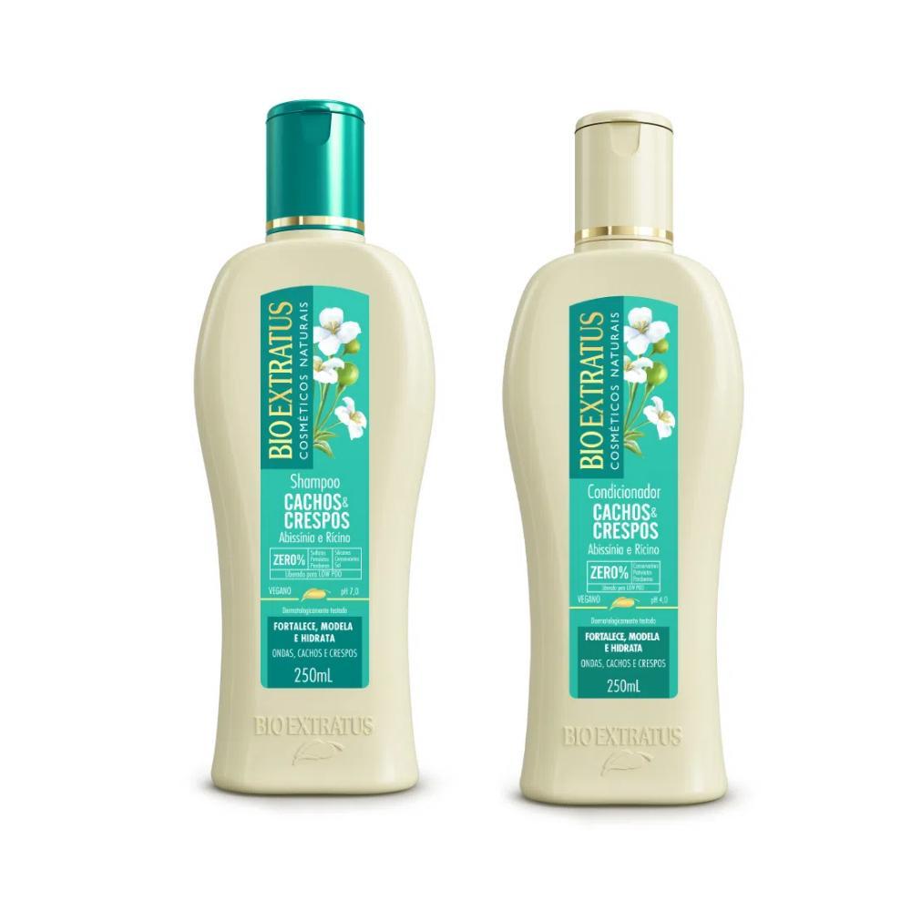 Miniatura Kit Bio Extratus Cachos E Crespos Shampoo 250 Ml + Condicionador 250Ml