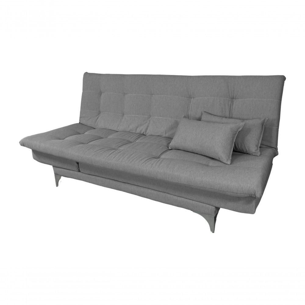 Miniatura Sofá Cama Versátil Alumínio Linho Espuma D33 Império Grafite 199