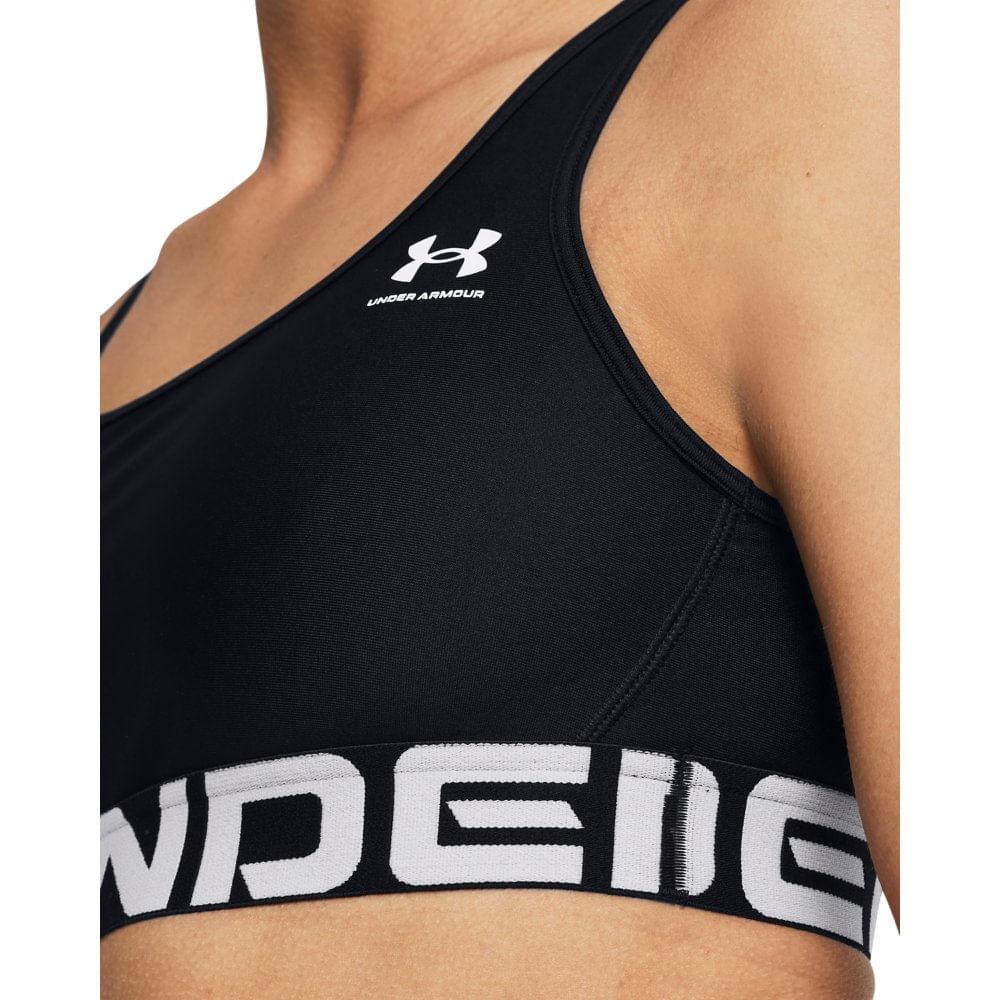 Miniatura Top de Treino Feminino Under Armour HeatGear Authentics Mid Preto - G