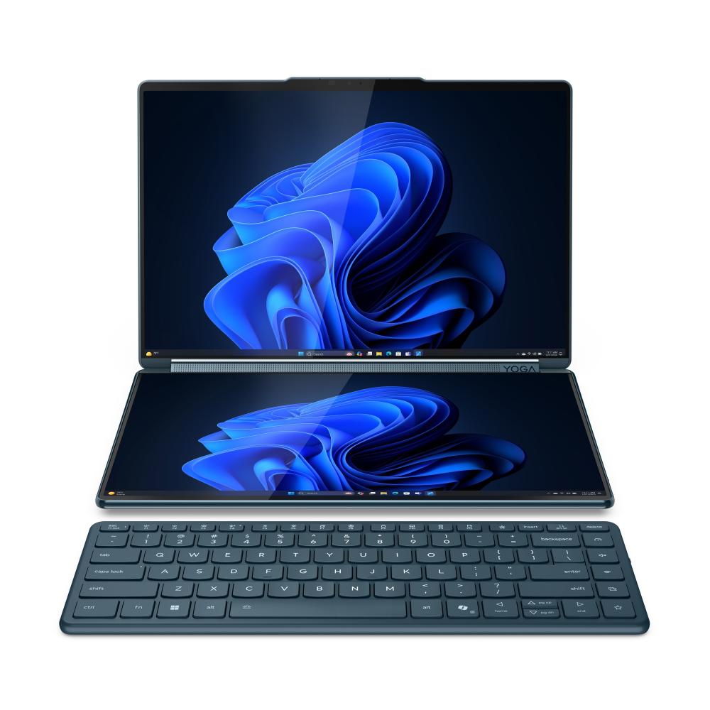 Miniatura Notebook Lenovo Yoga Book 9 14IAH10 Intel Core Ultra 9 285H 32GB 1TB SSD Windows 11 14" - 83KJ001VBR Tidal Teal