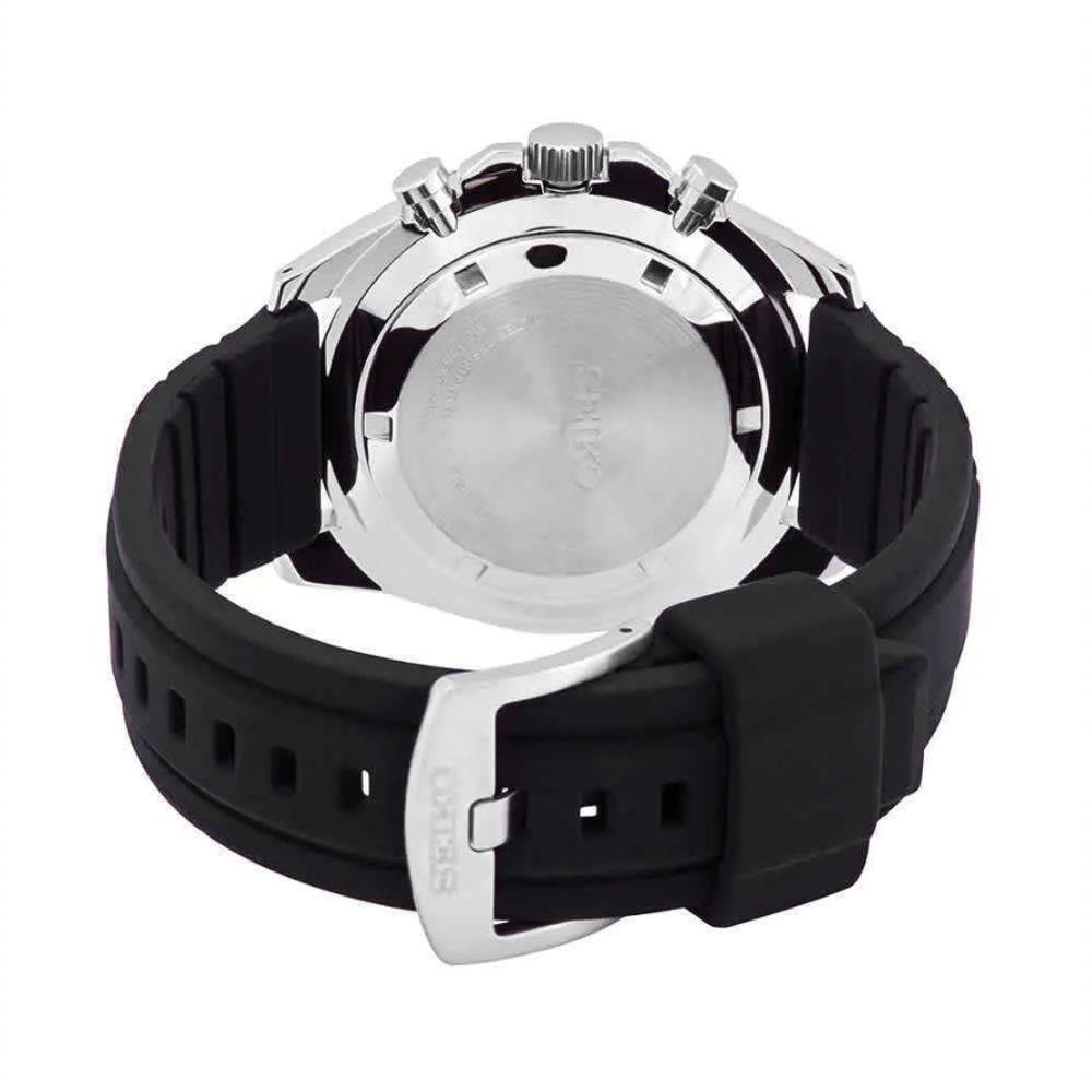 Miniatura Relógio Seiko Essentials Cronógrafo Preto Ssb347