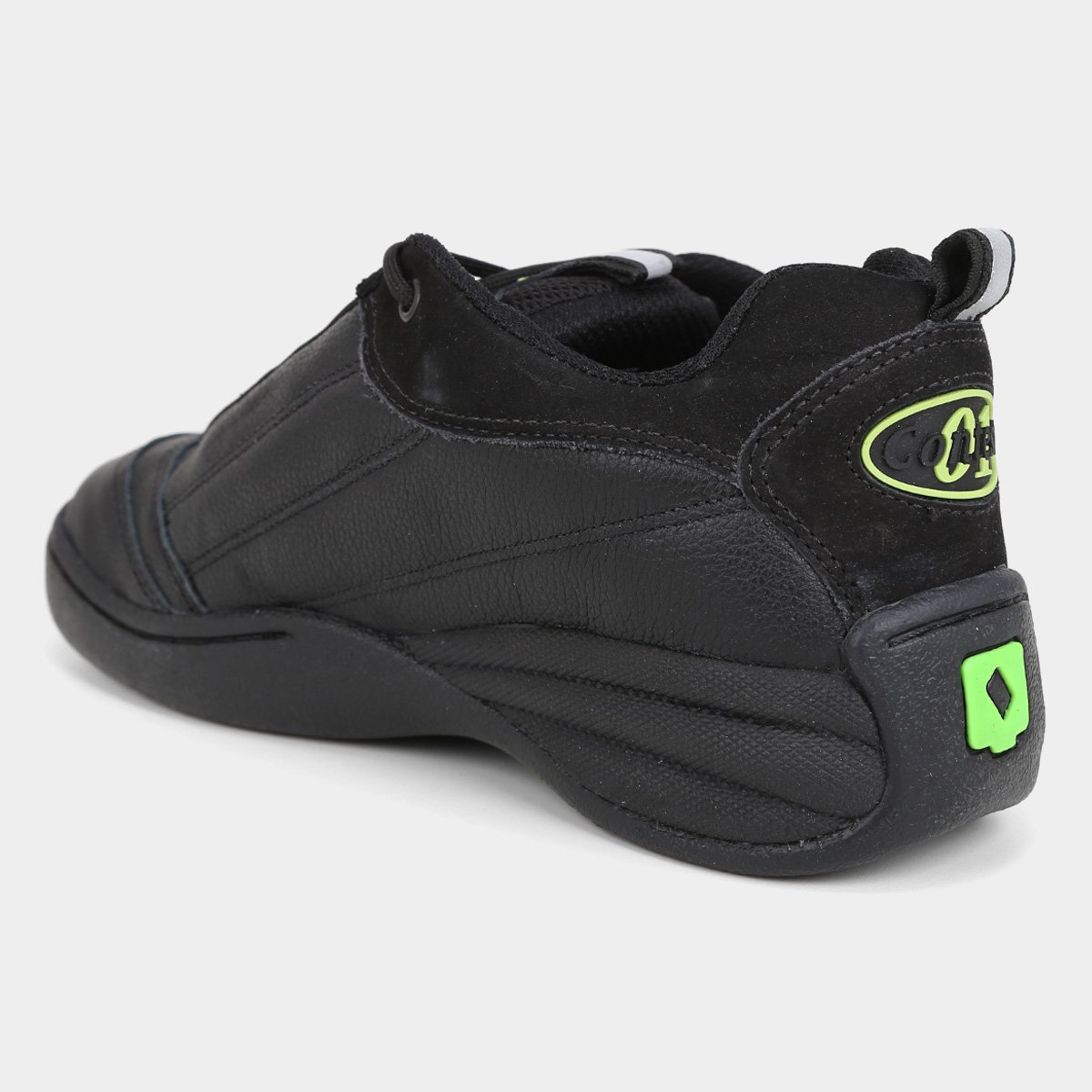 Miniatura Tenis Qix Contest Couro Masculino Preto+verde - 37