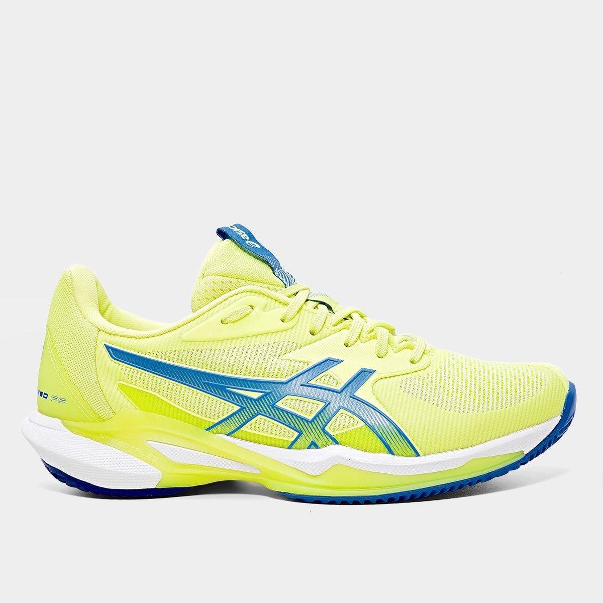 Miniatura Tênis Asics Solution Speed FF 3 Clay Feminino Amarelo+Azul - 39