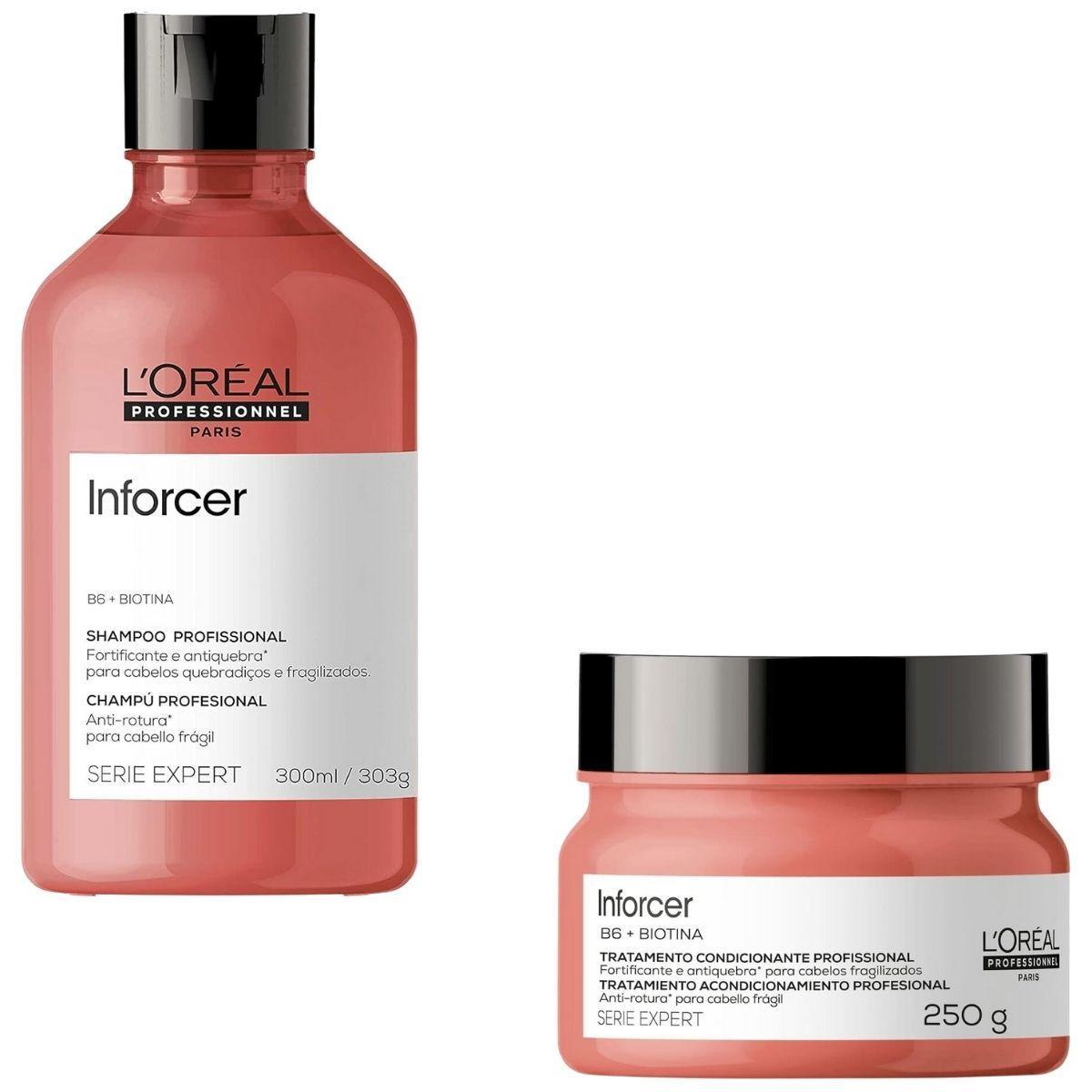 Miniatura Kit Capilar Loreal Inforcer - Shampoo + Máscara 300ml